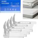 Bed Sheet Holders for Corners, 4Pcs Sheet Holders Keep Sheets Firm & Tight, Durable Heavy Duty Bed Sheet Clips, No Damage to Sheets, Universal Fit for All Sheet (White)