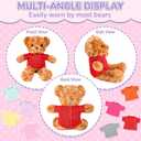 Jecery 8 Pcs Bear Tee Shirt Clothes Fit 14-18 Inches Plush Bears Sublimation Stuffed Cute Toy Clothes DIY Make Your Own Plush Doll for Colorful Bear Outfit Birthday Gift (Light)