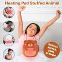 Bear Microwavable Heating Pad for Period Cramps, Cute Bear Plush, Weighted Stuffed Animal Warm Gifts for Kids Adults 10 Inch, 1.2 Lbs