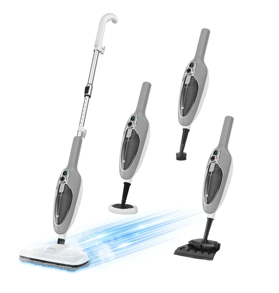 Steam Mop - 10-in-1 MultiPurpose Handheld Steam Cleaner Detachable Floor Steamer for Hardwood/Tile/Laminate Floors Carpet with 11 Accessories for Whole Home Use.