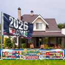 5 x World Cup Flags 2026 Merchandise Decor 2PCS USA Canada Mexico Host Country Soccer Flag and Football Supporters Banner Around The World Decorations for Party Yard Sign for Garden Restaurant Bar Home