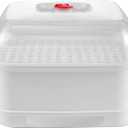 Microwave Steamer with Lid and Tray, Vegetables Steamer for Microwave Bowl, Microwavable Cookware Supplies (2 - Layer)