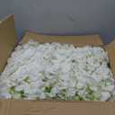 White Flower Wall Backdrop Panels 3.5ft x 4.6ft Artificial 3D Silk Hydrangea Floral Wall Mat Wedding Background for Bridal Shower Birthday Party Photo Decor