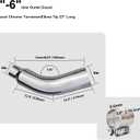 4-6 Inch Exhaust Elbow - Diesel ExhaustTip with Clamp, 4" Inlet 6" Outlet Chrome/Silver Finish,No-Weld Installation for Trucks, Cars, Pickup