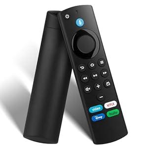Replacement Voice Remote for Fire Smart TVs Stick 4K, TVs Stick(2nd/ 3rd Gen), Lite, TV Cube(1st/ 2nd/ 3rd Gen), for Insignia/ Toshiba/ Pioneer/ 3rd Gen Smart TV