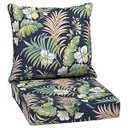 Arden Outdoor Deep Seat Cushion Set, 24x24, Blue Tropical
