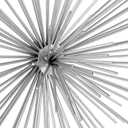 CosmoLiving by Cosmopolitan Metal Starburst Home Wall Decor 3D Wall Sculpture, Set of 3 Wall Art 6", 9", 11"W, Silver