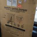 55.1 inch Extra Tall Pet Gate Baby Gate, Extra Wide Adjustable 29.92"-43", Pressure Mounted Walk Through Swing Safety Dog Gate for Stairs, Doorways, Kitchen, White