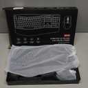 Wireless Keyboard and Mouse Combo, 2.4G Full Size Wave Keys Ergonomic Keyboard with Wrist Rest and 3-Level DPI Adjustable Wireless Ergonomic Mouse for Windows, Mac OS Desktop/Laptop/PC(Black)