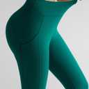 RUNNING GIRL Leggings with Pockets for Women,High Waist Athletic Yoga Pants with Tummy Control Buttery Soft (Green, XXL)