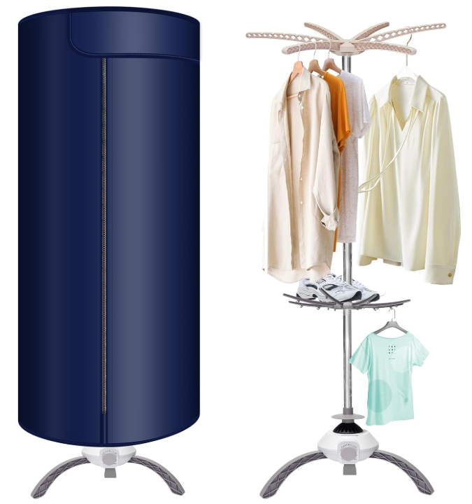 Portable Clothes Dryer Upgraded Large Capacity,Mini 900W Foldable Portable Dryer for Clothes and Shoes,Quick&Easy to Use Compact Dryer for Laundry Travel Apartments Families and RV