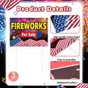 Novabright 3 Pack 4th of July Fireworks for Sale Yard Sign 250th Anniversary Independence Day Arrow Double Sided Yard Signs 15.8" x 11.8" with Stakes for Front Door Garden Lawn Garages Offices