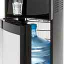 Igloo Bottom Loading Water Cooler  Hot, Cold, & Room Temperature Dispenser  Stainless Steel, Holds 3 & 5 Gallon Jugs, Child Safety Lock  for Homes, Kitchens, Offices, Dorms