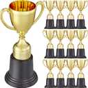 12 Pack 8 Inch Gold Award Trophies, Plastic Gold Award Trophy Bulk, designed for Sports events, Festival Celebrations, Party Games, Class Rewards, and Corporate Activities, for child and adults