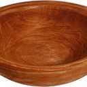 Hand Carved Wooden Decorative Bowl for Home Entryway Decor, Wood Centerpiece Bowl for Coffee Table Decor, Wood Dough Bowl for Farmhouse Decor (Mahogany)