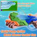 3 Pack Water Gun for Kids Adults - Long Range 600cc Super Water Blaster Soaker Squirt Gun, Summer Outdoor Toy for Boys Girls Swimming Pool, Beach, Yard, Water Fighting Play Party