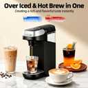 Single Serve Coffee Maker | Iced and Hot Coffee, K Cup and Grounds Compatible, 6-12 Oz Brew Sizes, Compact Design, Removable Water Reservoir