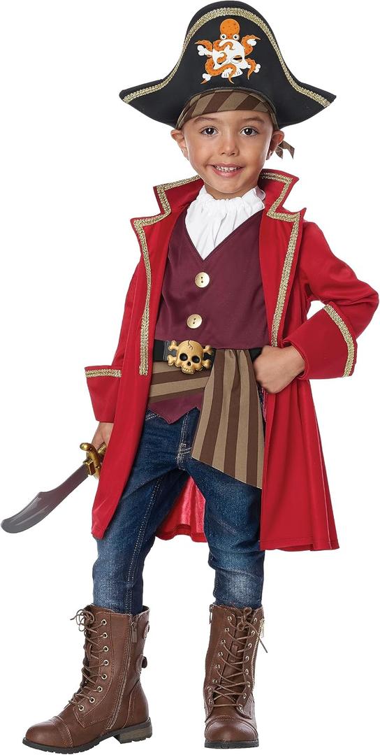 California Costumes Boy's Cap'n Shorty Toddler Pirate Costume 3T/4T