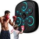 OurStarry New Model Smart Music Boxing Machine for Adults and Kids, Training Machine with LED Electronic Wall Mounted, Home Indoor Workout Equipment with Premium Boxing Gloves, X-Large