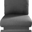 Outdoor Recliner Replacement Cushion Waterproof,Wicker Reclining Patio Chair Cushions with Footrest, Olefin Recliners Deepseat Chairs Pad UV Resistant,Cushions Only (Dark Gray, 23.82*27.95*5.5")