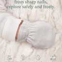 PurComfy SuperSoft Baby Mittens, Bamboo Viscose Infant Newborn Mittens for Girls Boys No Scratch Gloves 6 Pack (Rainbow Gem Blues)