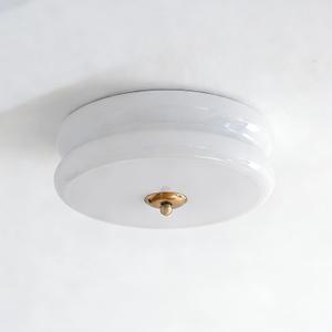 12.6inch Modern LED Milk Glass Flush Mount Ceiling Light Fixture