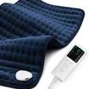 Stofiro Heating Pad for Back Pain Relief 17"x33" Large, Moist Dry Heat Options, XL Electric Heating Pads, 9 Heat Settings, Machine Washable, Auto-Off, Gifts for Women, Mom, Men (Darkblue)