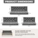 Porch Swing Cushions,Outdoor Cushions 3 Seater Replacement with Backrest, Waterproof Thickened Bench Cushion with Ties for Porch, Patio,Outdoor, Backyard and Garden (Light Gray 60 * 40 in), 60x 40 inches