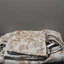 Wonderful Floral Cotton Quilt King Size Stitch Bedding Set, Taupe Lightweight Comforter Cabin Blanket Farmhouse Bedspread with Pillow Shams for All Season