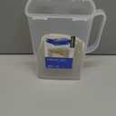 LocknLock Aqua Fridge Door Water Jug with Handle BPA Free Plastic Pitcher with Flip Top Lid Perfect for Making Teas and Juices, 2 Quarts, Ivory (64 Ounces)