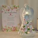 Guardian Angel Figurines with Light Star Battery Operated Angel Statue Decor, Birthday Gift for Grandma Grandmother Aunt Birthday Gift (with Timing Function)