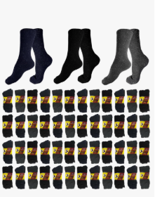 48 Pairs Bulk Thermal Winter Socks for Men, Warm Heavy Duty Cold Resistant Thick Boot Sock