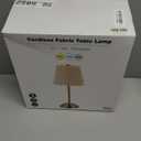 2-Pack Cordless Rechargeable Table Lamp 3-Color Dimmable Touch Control, 3000mAh Battery Operated Portable Light Beige Fabric Shade for Bedroom, Living Room, Office, Nursery, Bathroom