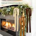 Artmag 6 Pcs Velvet Christmas Large Swag Bows 23.6x15.7 Inch Rustic Staircase Wreath Fireplace Vintage Bows for Christmas Tree Topper Holiday Indoor Outdoor Decor (Multicolor)