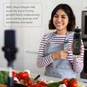 Modern Design Wood Pepper Grinder, 8 Inch Wooden Pepper Mill, Adjustable Coarseness Manual Peppermill, Innovative Starry Black Refillable Peppercorn Crusher with Steel Rotor, Gift, Personal, AE1