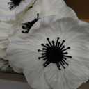 Ling's Moment Poppy Flowers Artificial, Faux Silk Poppies for DIY Bouquet, Bulk Fake Wedding Filler Flowers for Centerpieces Arrangements Bridal Shower Decorations, White