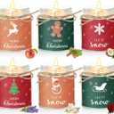 MTLEE 6 Pcs Christmas Candles Gifts Bulk Scented Candle Jars for Coworkers Women Aromatherapy Candles for Home Xmas Birthday Gifts Yoga(Bright Style)