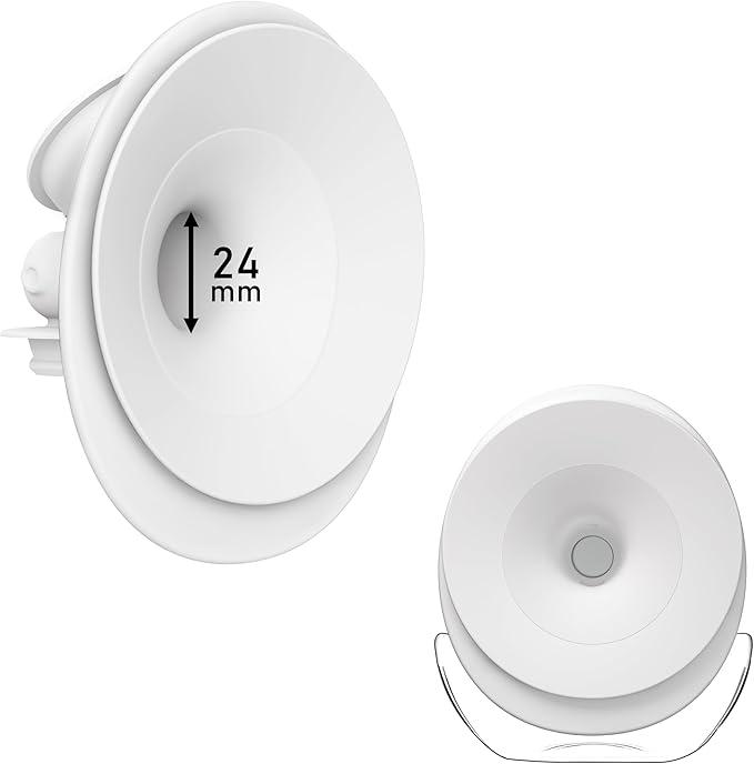 1pc M9 Upgraded Double-Sealed Flange 24mm Only Compatible with Momcozy Upgraded Mobile Flow M9, 24mm Flange, BPA Free, Comfort Pumping, Not Mom Cozy Original Parts