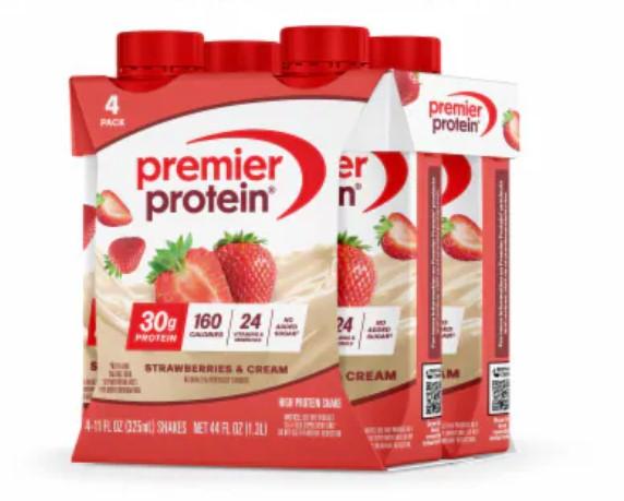 Premier Protein 30g Strawberries & Cream Protein Shake, BBD: 09-28-27