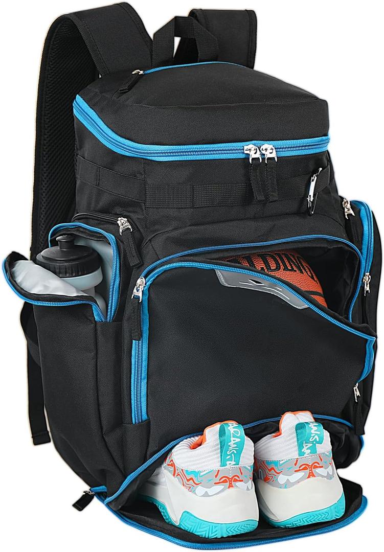 Goloni Basketball Backpack,Large Sports Bag with Ball Compartment & Shoe Compartment for Basketball, Soccer, Volleyball,Gym (Sky blue) Goloni Basketball Backpack,Large Sports Bag with Ball Compartment & Shoe Compartment for Basketball, Soccer, Volleyball,Gym (Sky blue)