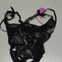 Avidlove Sexy Lingerie for Women One Piece Lace Babydoll Sleepwear Bodysuit (Small, Black)