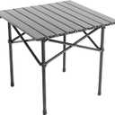 Wind Tour Portable Camping Table Folding Side Table Aluminum Lightweight Table with Carry Bag for Outdoor Cooking Hiking Picnics BBQ Travel (Black)