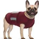 MIGOHI Adjustable Anxiety Relief Vest for Large Dogs - Calming Wrap for Thunderstorm, Fireworks, Travel and Separation - L, Bordeaux