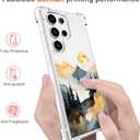 Hungo Compatible for Samsung Galaxy S25 Ultra Case for Women Girls Clear Design Cute,Girly Girls Skin Colorful Pine Trees Sun Mountain River