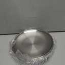 6 Inch Appetizer Plates Set for 6, Stainless Steel Small Dessert Plates Snack Saucers Plates Sauce Dish Metal Plate Reusable Unbreakable Dishwasher Safe Camping Party