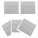5 Sheets Face Gems Jewels Rhinestone Stickers, 4 Size Self-Adhesive DIY Bling Jewel Crystal Craft for Nails Hair Face Eyes Body (Black)