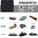 ECO-WORTHY Upgraded OBDII 10W Solar Battery Trickle Charger Maintainer 12V Waterproof Solar Panel Trickle Charger Kit with Portable Stand for Car Truck Boat Mower RV Trailer ATV Marine Battery
