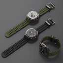 2 x 2 Pack Ocean Bands Compatible with Samsung Galaxy Watch Ultra 47mm (2025/2024) Women Men, Adjustable Breathable Silicone Strap for Galaxy Watch Ultra Bands (Black/Army Green)