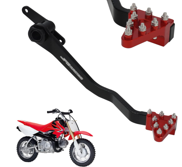 JFG RACING Motorcycle Folding Rear Brake Pedal Foot Lever CNC Universal for CRF CR XR 50cc  125cc RM KX KLX TTR PW SSR Apollo TAO TAO SDG Dirt Pit Bike Red