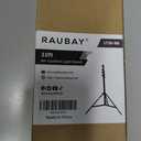 RAUBAY 10ft Heavy Duty Light Stand, Air Cushion, Black, LT30-RB | Aluminum photography light stand with 1/4" and 3/8" mounts for softboxes, studio lights, video production and photography